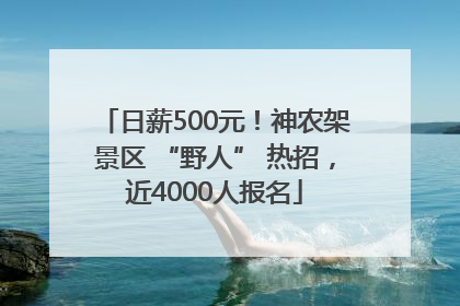 日薪500元！神农架景区 “野人” 热招，近4000人报名