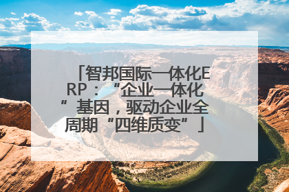 智邦国际一体化ERP：“企业一体化”基因，驱动企业全周期“四维质变”