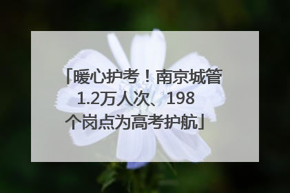 暖心护考！南京城管1.2万人次、198个岗点为高考护航