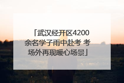 武汉经开区4200余名学子雨中赴考 考场外再现暖心场景