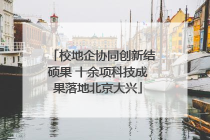 校地企协同创新结硕果 十余项科技成果落地北京大兴