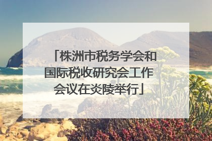株洲市税务学会和国际税收研究会工作会议在炎陵举行