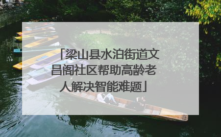 梁山县水泊街道文昌阁社区帮助高龄老人解决智能难题
