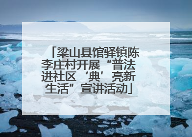 梁山县馆驿镇陈李庄村开展“普法进社区‘典’亮新生活”宣讲活动