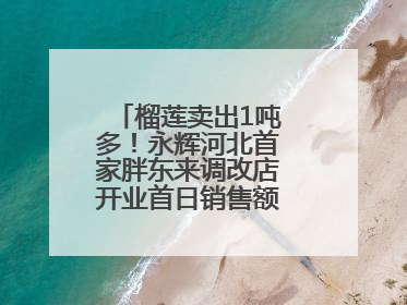 榴莲卖出1吨多！永辉河北首家胖东来调改店开业首日销售额同比增10倍