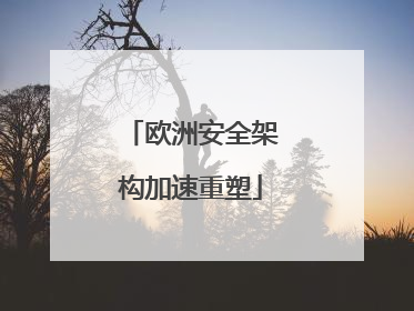 欧洲安全架构加速重塑