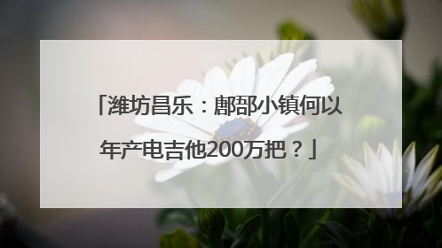 潍坊昌乐：鄌郚小镇何以年产电吉他200万把？