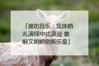 潍坊昌乐：集体婚礼演绎中式浪漫 奏响文明婚俗新乐章