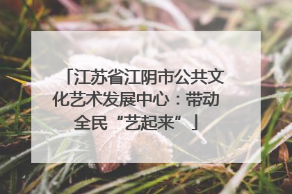 江苏省江阴市公共文化艺术发展中心：带动全民“艺起来”