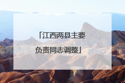 江西两县主要负责同志调整