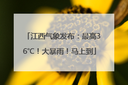 江西气象发布：最高36℃！大暴雨！马上到