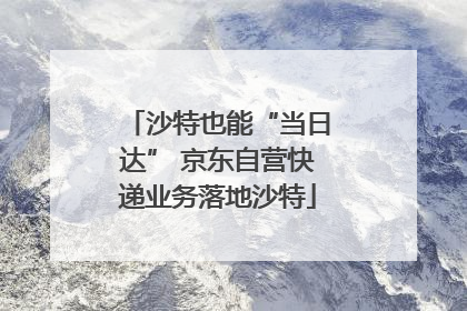 沙特也能“当日达” 京东自营快递业务落地沙特