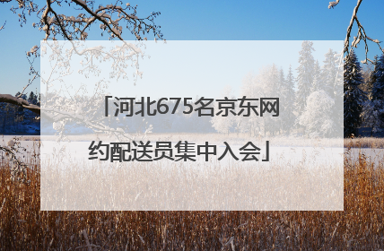 河北675名京东网约配送员集中入会