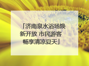 济南泉水浴场焕新开放 市民游客畅享清凉夏天