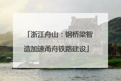 浙江舟山：钢桥梁智造加速甬舟铁路建设