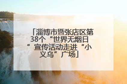 淄博市暨张店区第38个“世界无烟日”宣传活动走进“小义乌”广场