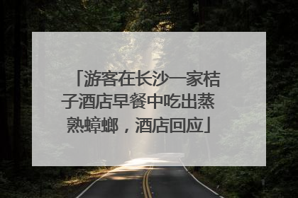 游客在长沙一家桔子酒店早餐中吃出蒸熟蟑螂，酒店回应