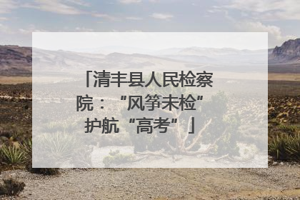 清丰县人民检察院：“风筝未检”护航“高考”