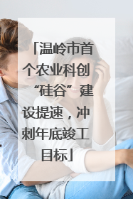 温岭市首个农业科创“硅谷”建设提速，冲刺年底竣工目标