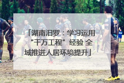 湖南汨罗：学习运用“千万工程”经验 全域推进人居环境提升