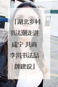 湖北乡村书法潮走进咸宁 共商李邕书法品牌建设