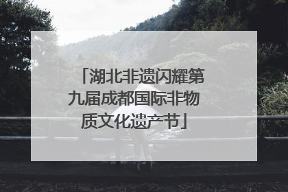 湖北非遗闪耀第九届成都国际非物质文化遗产节