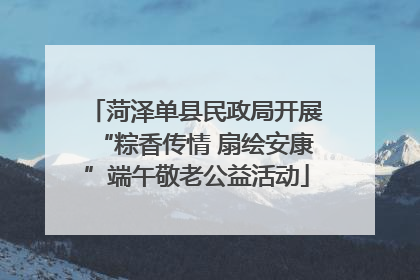 菏泽单县民政局开展“粽香传情 扇绘安康”端午敬老公益活动