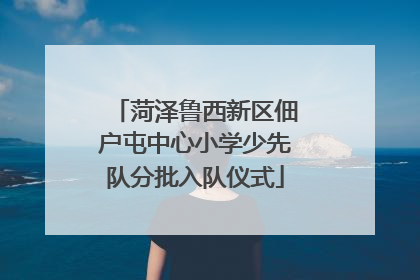 菏泽鲁西新区佃户屯中心小学少先队分批入队仪式