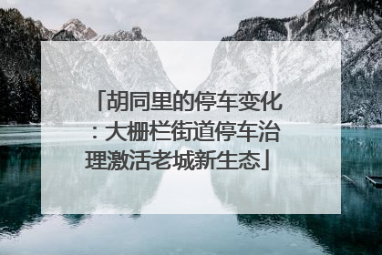 胡同里的停车变化：大栅栏街道停车治理激活老城新生态