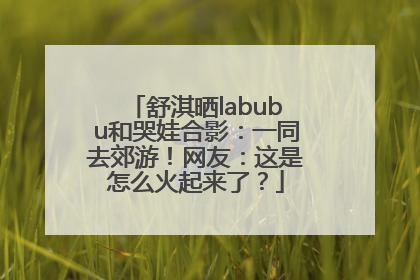 舒淇晒labubu和哭娃合影：一同去郊游！网友：这是怎么火起来了？