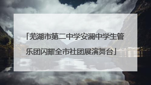 芜湖市第二中学安澜中学生管乐团闪耀全市社团展演舞台