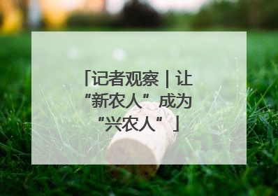 记者观察｜让“新农人”成为“兴农人”
