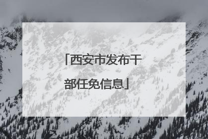 西安市发布干部任免信息