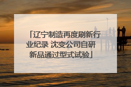 辽宁制造再度刷新行业纪录 沈变公司自研新品通过型式试验