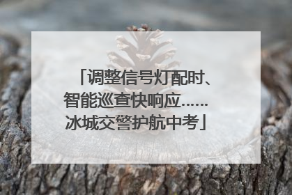 调整信号灯配时、智能巡查快响应……冰城交警护航中考