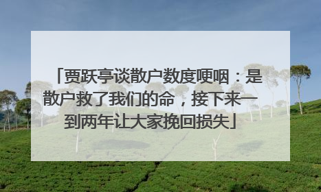 贾跃亭谈散户数度哽咽：是散户救了我们的命，接下来一到两年让大家挽回损失