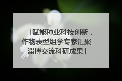 赋能种业科技创新，作物表型组学专家汇聚淄博交流科研成果