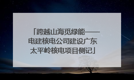 跨越山海觅绿能——电建核电公司建设广东太平岭核电项目侧记