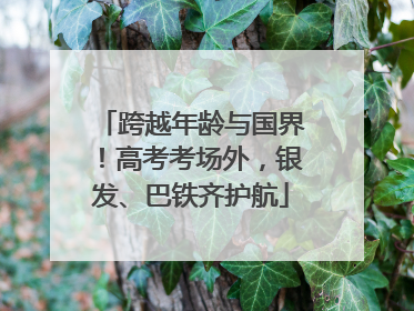 跨越年龄与国界！高考考场外，银发、巴铁齐护航
