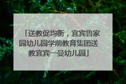 送教促均衡，宜宾鲁家园幼儿园学前教育集团送教宜宾一曼幼儿园