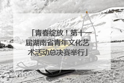 青春绽放！第十一届湖南省青年文化艺术活动总决赛举行