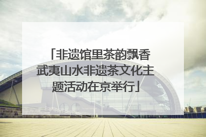 非遗馆里茶韵飘香 武夷山水非遗茶文化主题活动在京举行