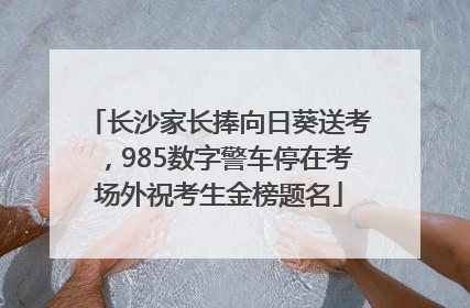 长沙家长捧向日葵送考，985数字警车停在考场外祝考生金榜题名