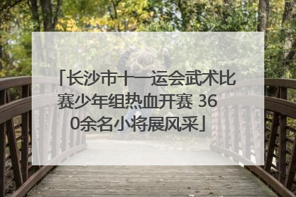 长沙市十一运会武术比赛少年组热血开赛 360余名小将展风采