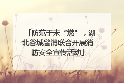 防范于未“燃”，湖北谷城警消联合开展消防安全宣传活动