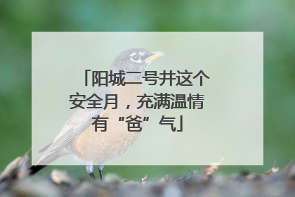 阳城二号井这个安全月，充满温情有“爸”气
