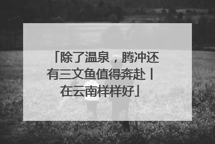 除了温泉，腾冲还有三文鱼值得奔赴丨在云南样样好