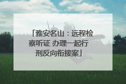 雅安名山：远程检察听证 办理一起行刑反向衔接案