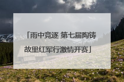 雨中竞逐 第七届陶铸故里红军行激情开赛