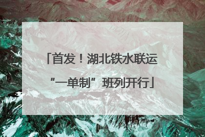 首发！湖北铁水联运“一单制”班列开行